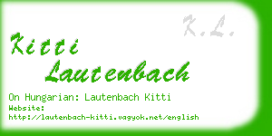 kitti lautenbach business card